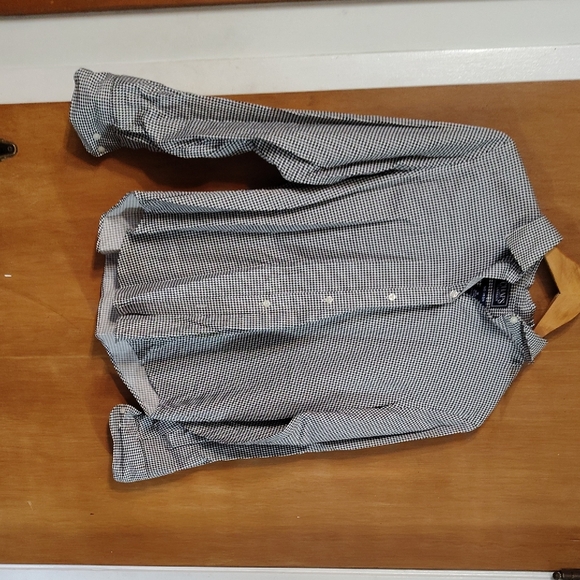 Chaps Black and White Gingham Button Down Shirt - Picture 1 of 3